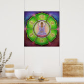 Goddess Kuan Yin "Om Mani Padme Hum" Art Poster (Küche)