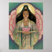 Goddess Kuan Yin Poster "Pink Lotus Heart" (Vorne)
