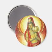 Goddess Kuan Yin's Lotus Magnet (Vorderseite/Rückseite)