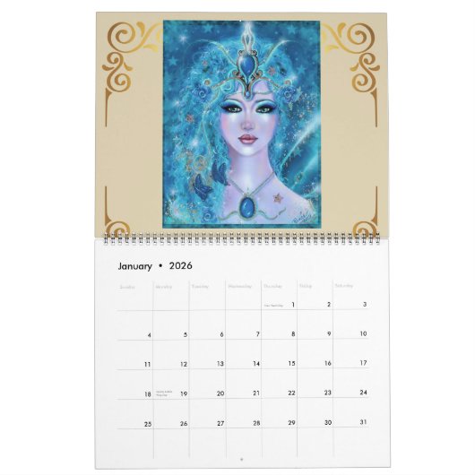 Goddess-Kunstwerk von Renee L. Lavoie Kalender (Jan 2026)