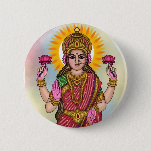 Goddess Lakshmi Button (Vorderseite)