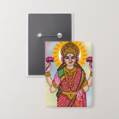 Goddess Lakshmi Button (Vorderseite/Rückseite)