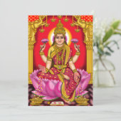 Goddess Lakshmi Grußkarte Einladung (Stehend Vorderseite)