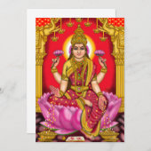 Goddess Lakshmi Grußkarte Einladung (Vorne/Hinten)