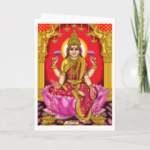 Goddess Lakshmi Grußkarte Karte (Rückseite)