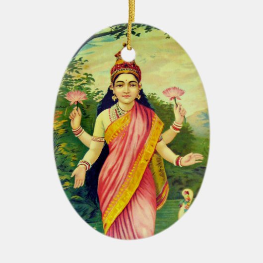 Goddeß Lakshmi Keramik Ornament (Vorne)