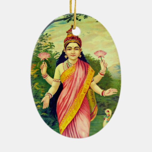 Goddeß Lakshmi Keramik Ornament (Hinten)