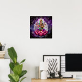 Goddess Lakshmi - kosmischer Segen mandala Poster (Heimbüro)