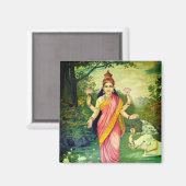 Goddeß Lakshmi Magnet (Vorderseite/Rückseite)