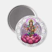 Goddess Lakshmi mandala Magnet (Vorderseite/Rückseite)