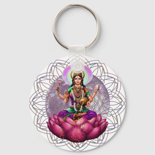 Goddess Lakshmi mandala Schlüsselanhänger (Vorderseite)
