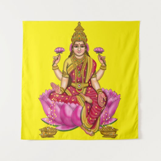 Goddess Lakshmi Poster Wandteppich (Vorderseite)
