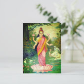 Goddeß Lakshmi Postkarte (Stehend Vorderseite)