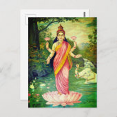 Goddeß Lakshmi Postkarte (Vorne/Hinten)
