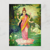 Goddeß Lakshmi Postkarte (Vorderseite)