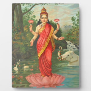 Goddess Lakshmi - Raja Ravi Varma Fotoplatte