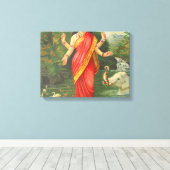 Goddess Lakshmi - Raja Ravi Varma Leinwanddruck (Insitu (Holzboden))