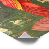 Goddess Lakshmi - Raja Ravi Varma Poster (Ecke)