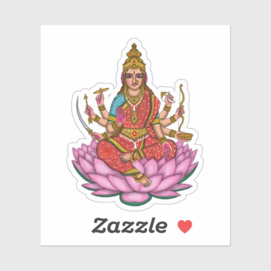 Goddess Lakshmi Sticker (Blatt)