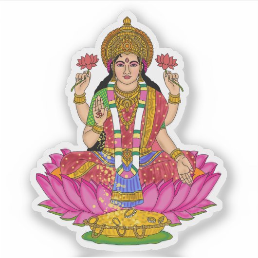 Goddess Lakshmi Sticker Pack (Vorderseite)
