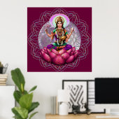 Goddess Lakshmi - Wohlstandssegnung mandala Poster (Heimbüro)