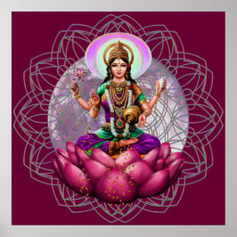 Goddess Lakshmi - Wohlstandssegnung mandala Poster