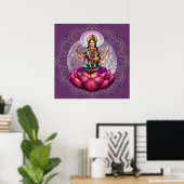 Goddess Lakshmi - Wohlstandssegnung mandala Poster (Heimbüro)