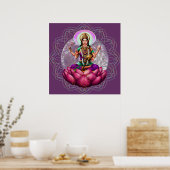 Goddess Lakshmi - Wohlstandssegnung mandala Poster (Küche)