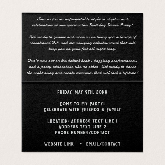 Goddess Life Celebration Birthday Einladung (Innenseite Aufgefaltet)