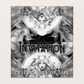 Goddess Life Celebration Birthday Einladung (Außenseite Aufgefaltet)