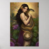 Goddess Lilith im Garten Eden Snake Art Poster (Vorne)