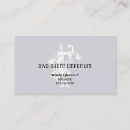 Goddess Luna Blue Watermark Visitenkarte