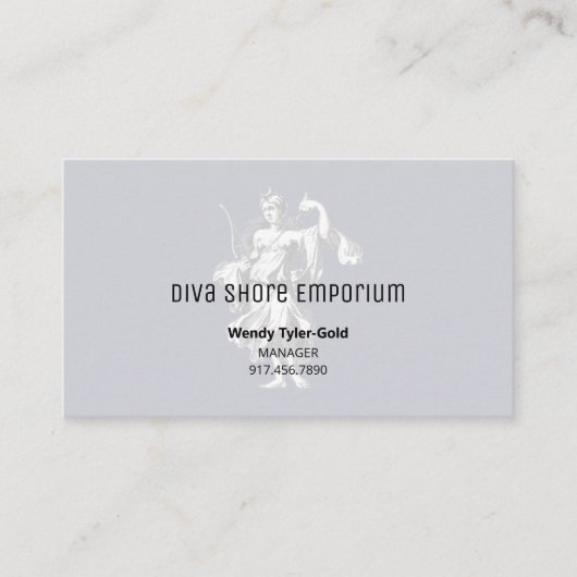 Goddess Luna Blue Watermark Visitenkarte (Vorderseite)