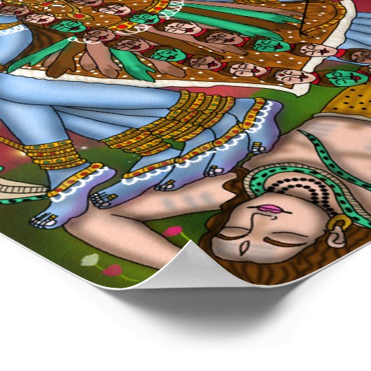 Goddess Mahakali Poster | Fierce Hindu Devi Kali S (Ecke)