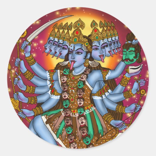 Goddess Mahakali Sticker | Fierce Hindu Devi Kali (Vorderseite)