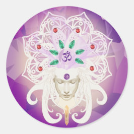 Goddess Meditation Om Sticker