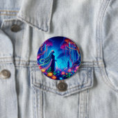 Goddess Neon Forest of Light Fantasy Märchenart Button (Beispiel)