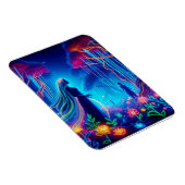 Goddess Neon Forest of Light Fantasy Märchenart Magnet (Rechte Seite)