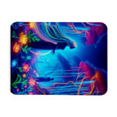 Goddess Neon Forest of Light Fantasy Märchenart Magnet (Horizontal)