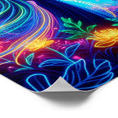 Goddess Neon Forest of Light Fantasy Märchenart Poster (Ecke)