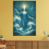  Goddess of Oceanic Radiance – Tidal Light Aura Ar Leinwanddruck (Insitu (Wohnzimmer))
