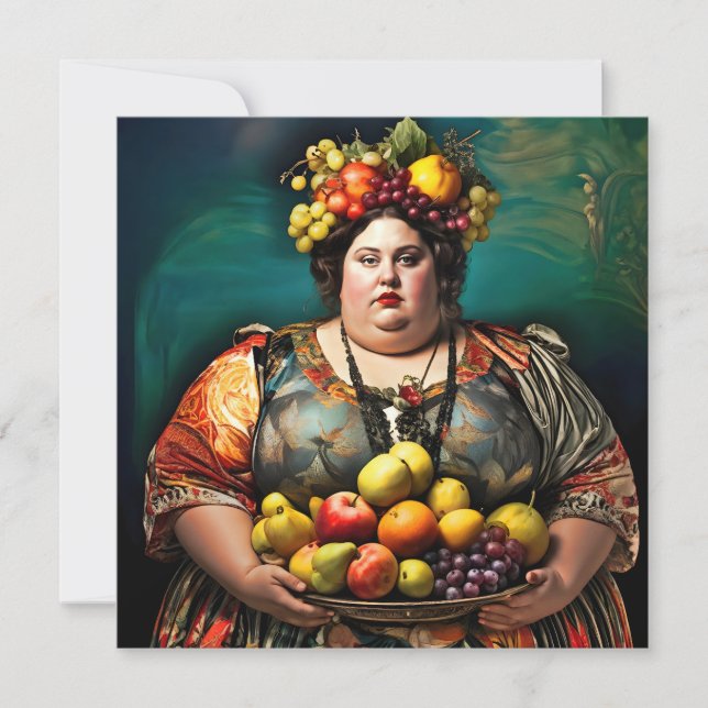 "Goddess of Overindulgence" - farbiges Portrait (Vorderseite)