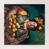 "Goddess of Overindulgence" - farbiges Portrait Puzzle (Horizontal)
