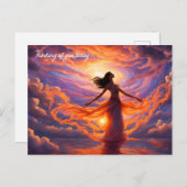 Goddess of the Sky Creating Light Postkarte (Vorne/Hinten)