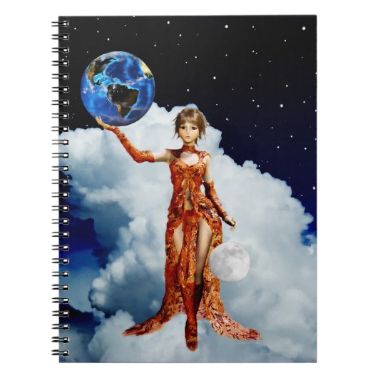 Goddess of Universe Notebook Notizblock (Vorderseite)