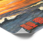 Goddess on Horseback Vintages japanisches Poster (Ecke)