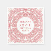 Goddess Party Servietten mit rosa griechischem Des (Vorderseite)