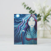 Goddess Postcard - "Electric Moon" Postkarte (Stehend Vorderseite)