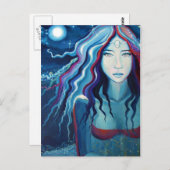 Goddess Postcard - "Electric Moon" Postkarte (Vorne/Hinten)