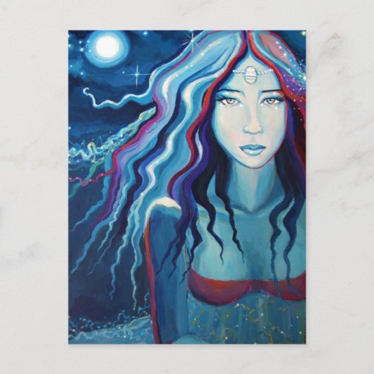 Goddess Postcard - "Electric Moon" Postkarte (Vorderseite)